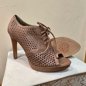 Never Worn Vince Camuto lace up leather booties